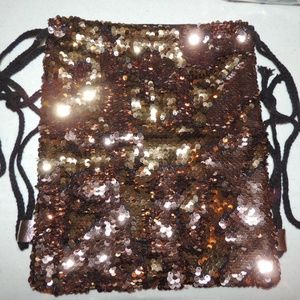 NEW Gold/Rose Gold Sequin Shift Glitter Backpack